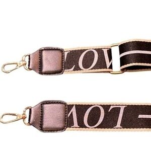 LJ Bag Strap Beautiful black base strap with LOVE - Great condition​​​